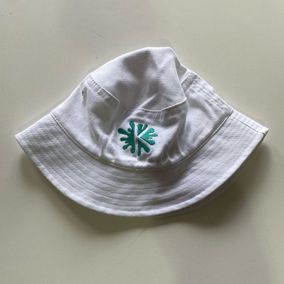 WINNING SPIRIT bucket hat, large, white, cotton, green embroidery - Picture 2 of 7